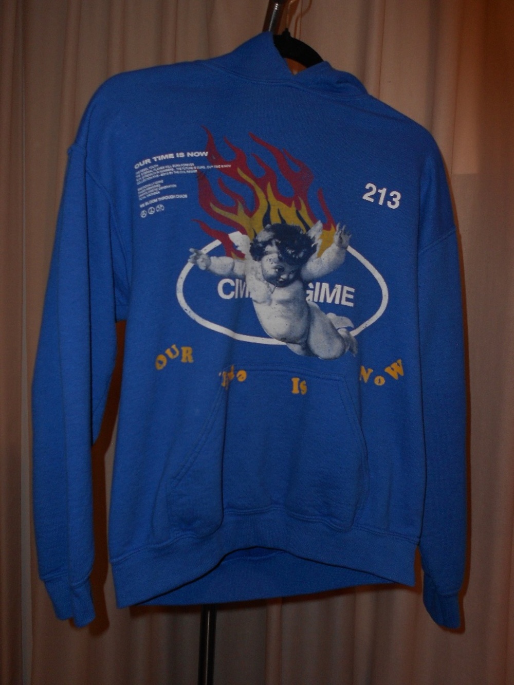 Civil Regime Blue Pullover Hoodie Medium